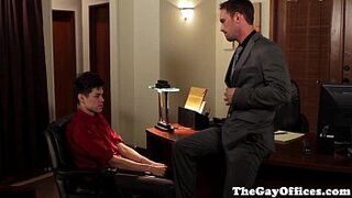 Gaysex office hunks sucks and fucked porn video